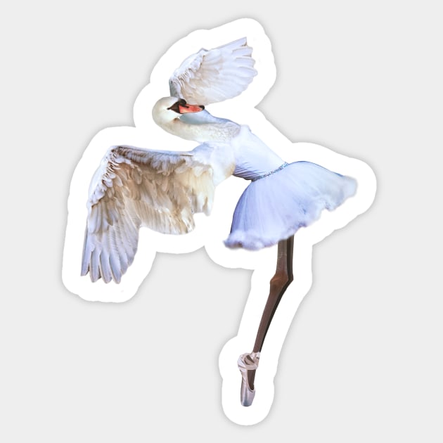 White Swan Sticker by MaxencePierrard